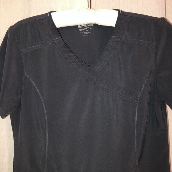 ScrubStar XS Charcoal Gray Performance Scrub Top - Picture 3 of 11